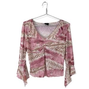 Vintage Fairy Mesh Floral Top